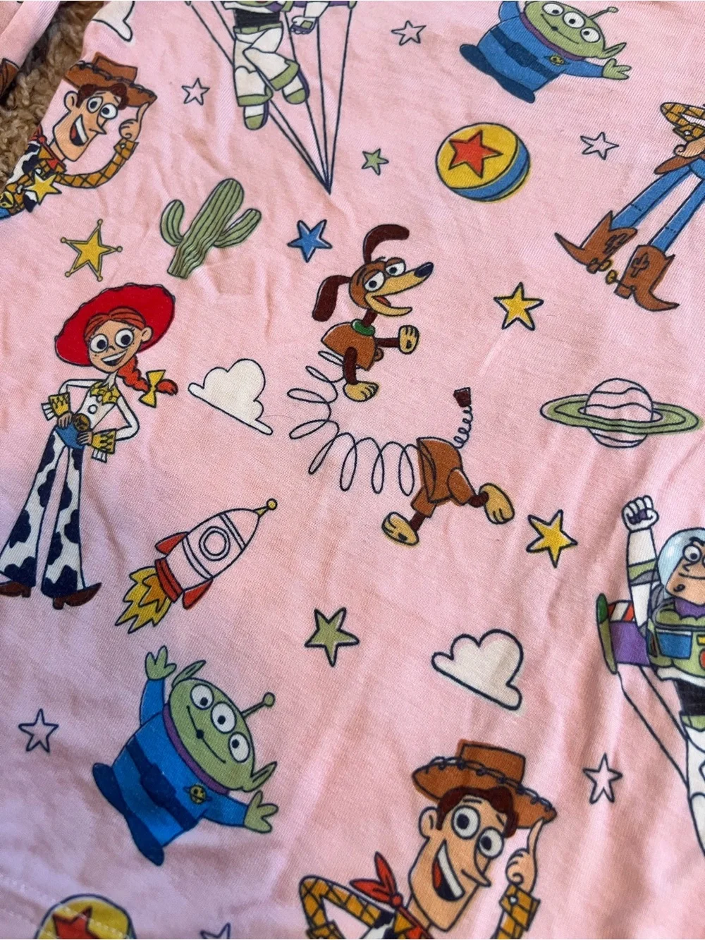 Little Sleepies Two Piece 12-18 Months Pink Toy Story Pajamas